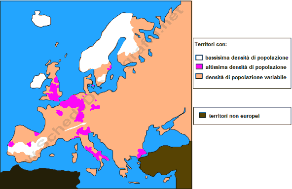 Densità di popolazione europea