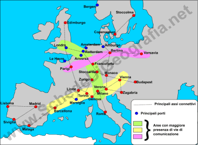 Principali vie di comunicazione europa