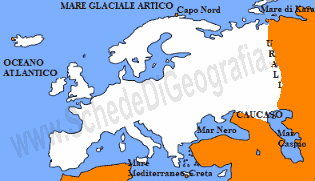 Confini dell'Europa e suoi punti estremi