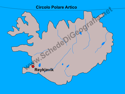 Cartina dell'Islanda