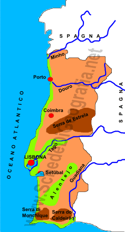 Cartina del Portogallo