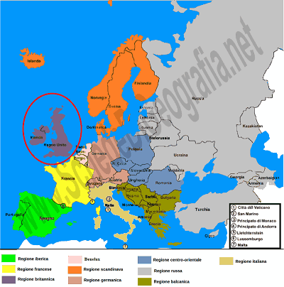 La regione britannica