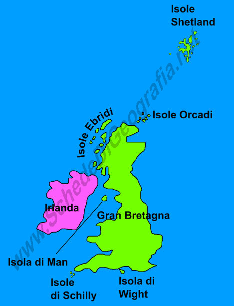 Isole che compongono la regione britannica