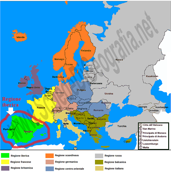 La regione iberica