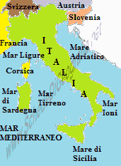 Cartina dei confini dell'Italia