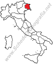 La posizione del Friuli Venezia Giulia in Italia