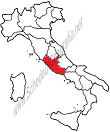 La posizione del Lazio in Italia