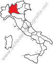 La posizione della Lombardia in Italia