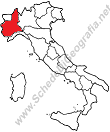 La posizione del Piemonte in Italia