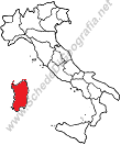 La posizione della Sardegna in Italia