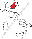 La posizione del Veneto in Italia