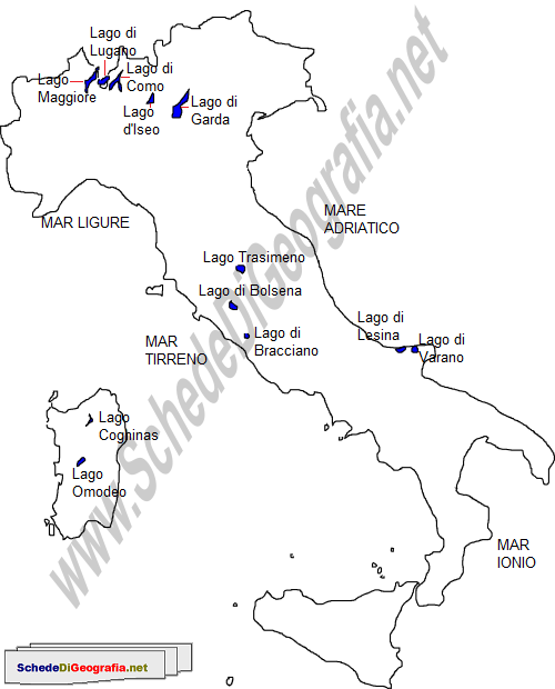 Principali laghi italiani