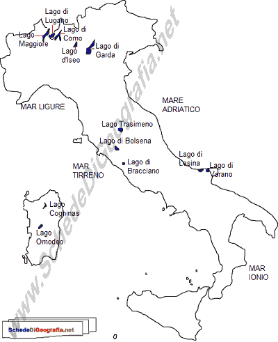 I principali laghi italiani